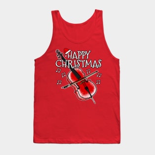 Christmas Cello Cellist String Teacher Xmas 2022 Tank Top